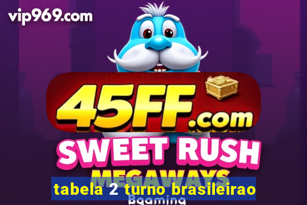 tabela 2 turno brasileirao